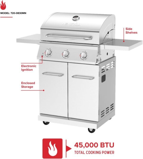 61bM4cVDcL._AC_SL1500_ Nexgrill 3-Burner Propane Gas Grill Review Perfect for Outdoor BBQ and Tailgating