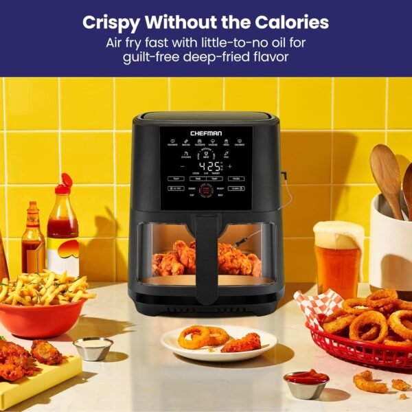 711BYmhRZL._AC_SL1500_ Chefman Digital Air Fryer review 5-quart capacity with temperature probe and presets