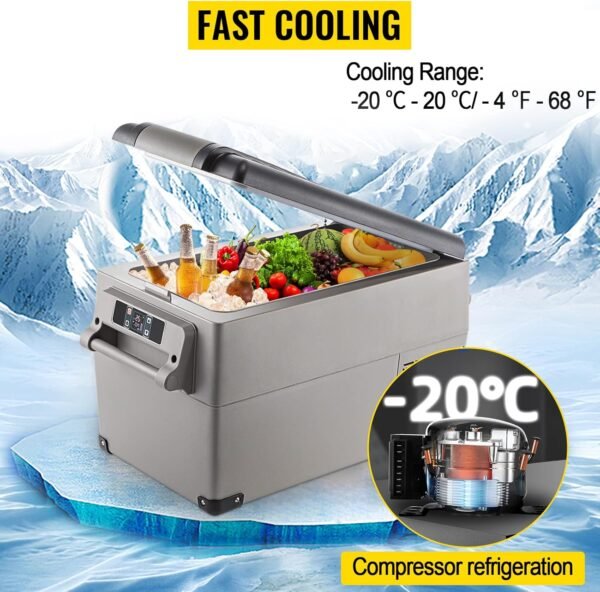 713HZLthdbL._AC_SL1500_ VEVOR Car Refrigerator 37 Quart Review Portable Dual Zone for Travel and Camping