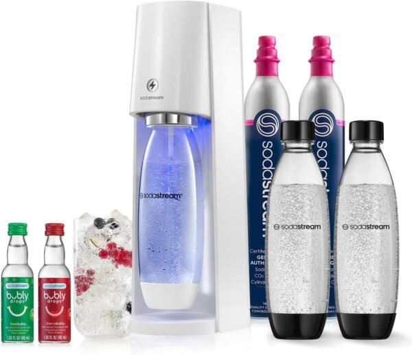 716BTnHnBOL._AC_SL1500_ Soda Makers Review SodaStream E-TERRA Sparkling Water Maker Bundle with CO2 and Flavors