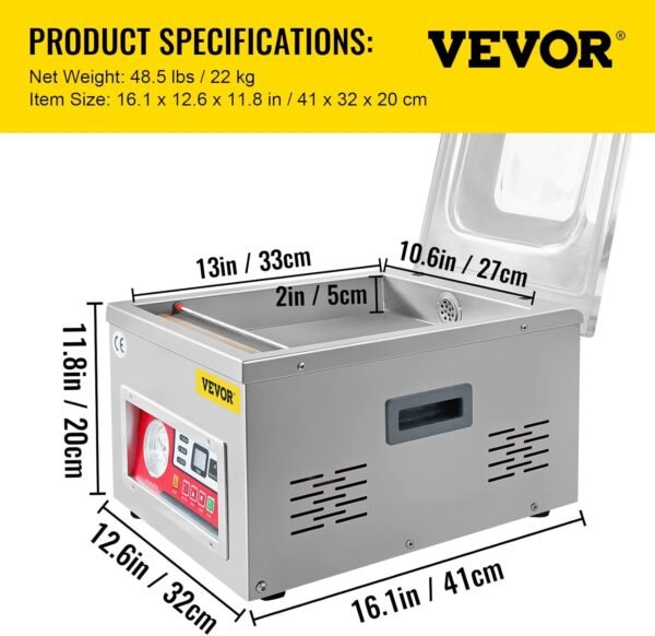 7170my6rtUL._AC_SL1500_ VEVOR Chamber Vacuum Sealer DZ-260A Review Powerful Sealing for Fresh Meats and More