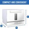 71CEciLCEbL._AC_SL1500_ Farberware Compact Countertop Dishwasher FCD06SDWHT review ideal for small kitchens and RVs