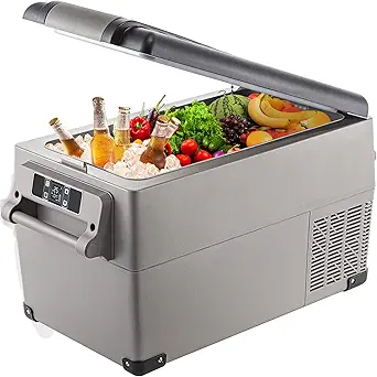 71DcCHS7bdL.__AC_SY445_SX342_QL70_FMwebp_ VEVOR Car Refrigerator 37 Quart Review Portable Dual Zone for Travel and Camping