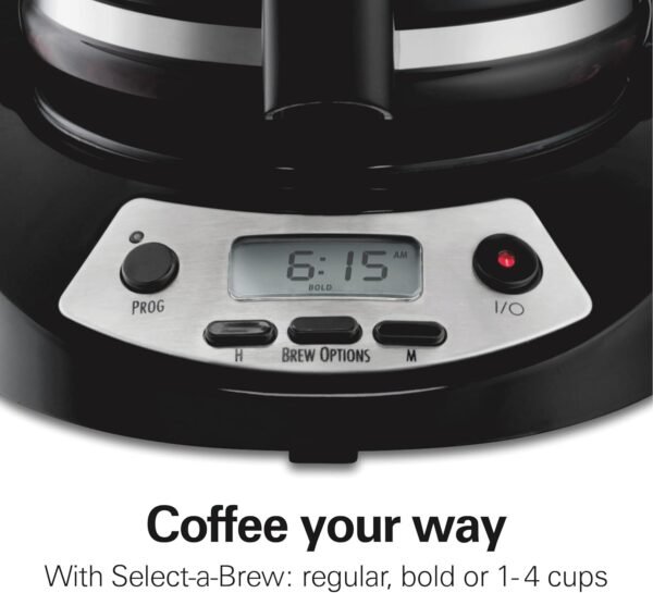 71KArQGWTCL._AC_SL1500_ Hamilton Beach 12 Cup Programmable Drip Coffee Maker review with brew strength options