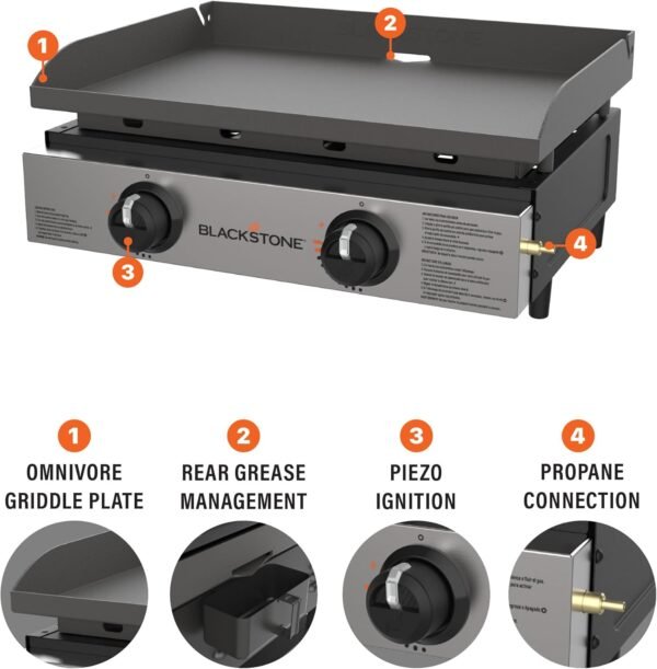 71RlyIxqV9L._AC_SL1500_ Blackstone 1666 22-Inch Tabletop Griddle Review Portable Cooking for Tailgating and Camping