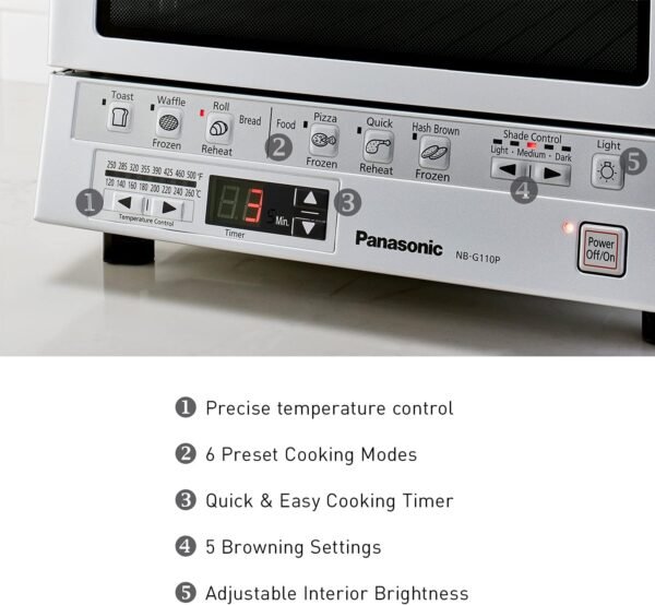 71YB5ybSmaS._AC_SL1500_ Panasonic FlashXpress Toaster Oven review compact 4-slice efficiency with double infrared heating