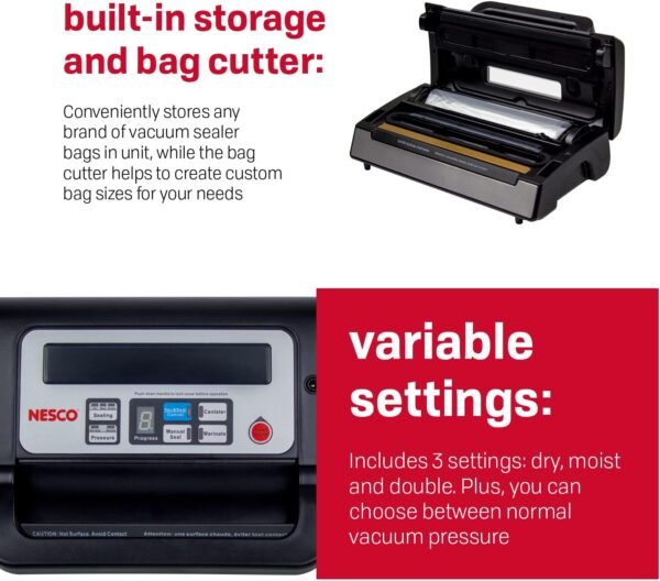 71ZYjekLfHL._AC_SL1500_ Nesco VS-12 Vacuum Sealer Review Best Compact Kitchen Appliance for Freshness