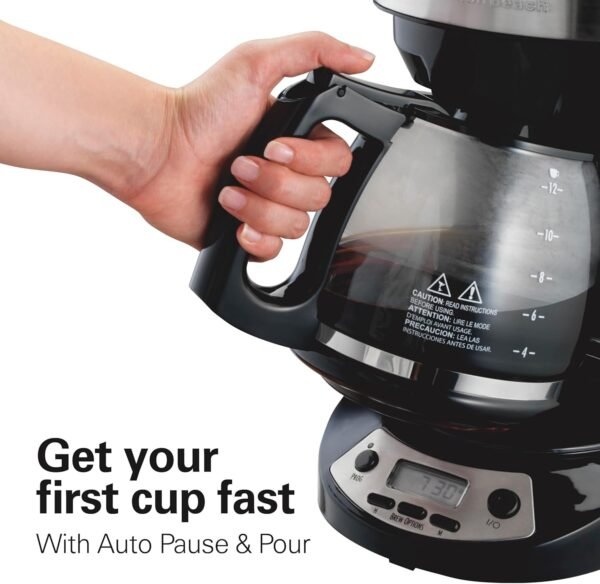 71cYG6Cyq0L._AC_SL1500_ Hamilton Beach 12 Cup Programmable Drip Coffee Maker review with brew strength options