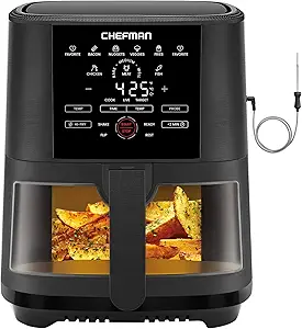 71ehxvCwvJL.__AC_SX300_SY300_QL70_FMwebp_ Chefman Digital Air Fryer review 5-quart capacity with temperature probe and presets