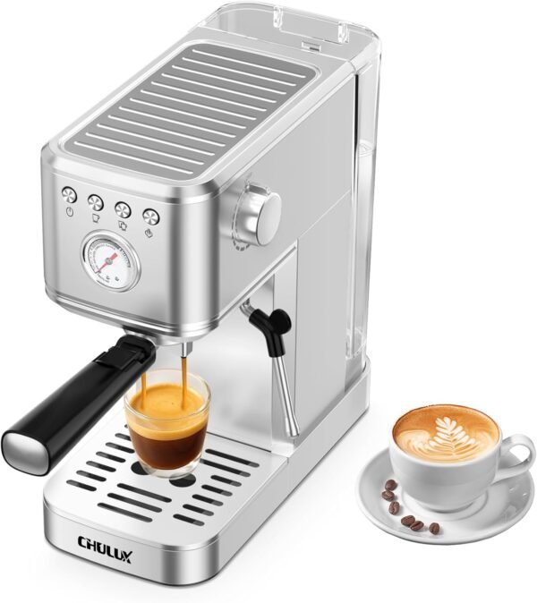 71mCIusfqL._AC_SL1500_ CHULUX Kompatto Espresso Machine review 20 Bar coffee maker with milk frother