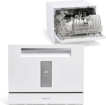 71ysTYx-rjL.__AC_SY445_SX342_QL70_ML2_ Farberware Compact Countertop Dishwasher FCD06SDWHT review ideal for small kitchens and RVs