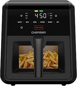 71zdyUS3fL._AC_SY300_SX300_ Chefman TurboFry Air Fryer 7-Qt Review Compact Design with Versatile 6-in-1 Cooking