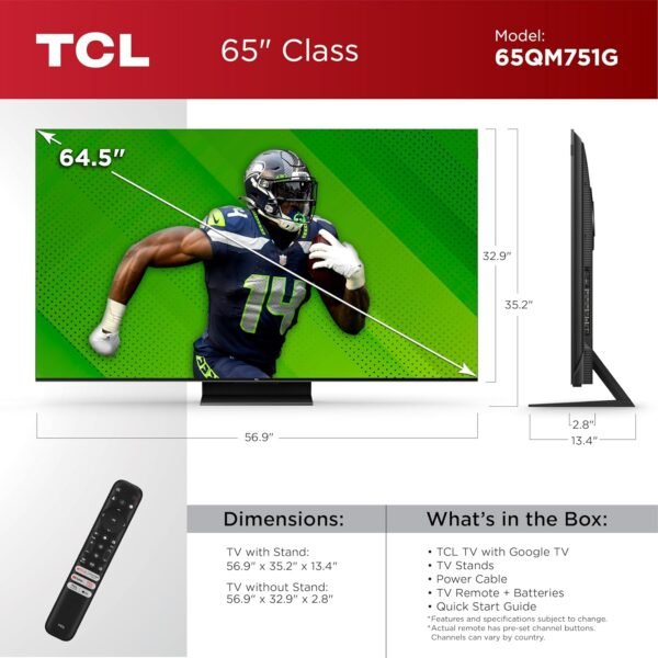 815N249kRLL._AC_SL1500_ TCL 65-Inch QM7 QLED 4K Smart TV review with Dolby Vision and Game Mode