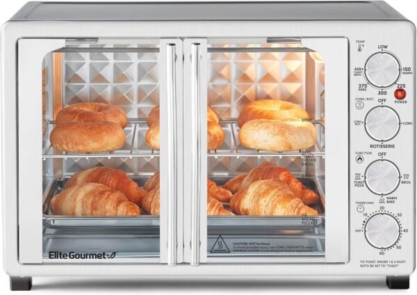 818-cv3rd7L._AC_SL1500_ Elite Gourmet Toaster Oven Review 2024 45L Convection French Doors Stainless Steel