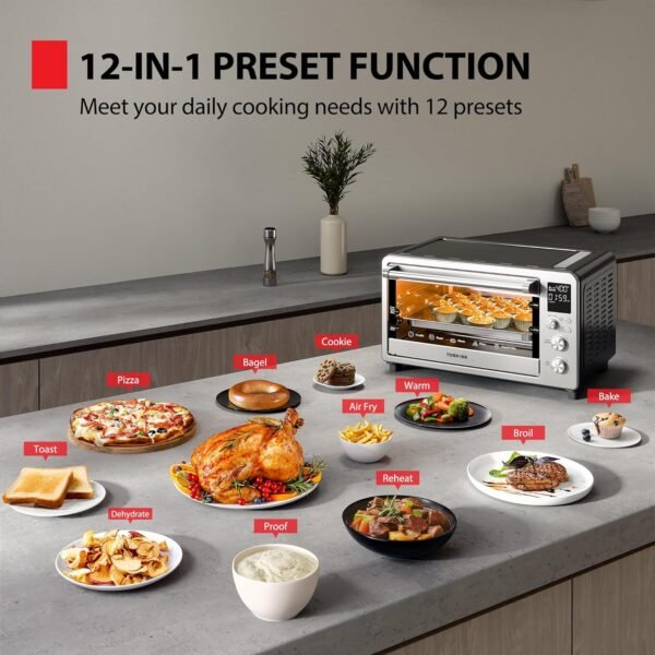 81i26805hjL._AC_SL1500_ Toshiba Air Fryer Toaster Oven Review 12-in-1 Versatility and Large Capacity