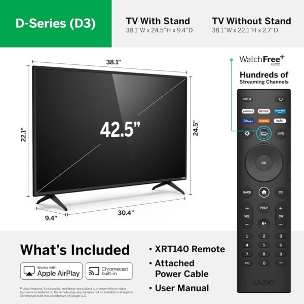 81kK9j8w5iL._AC_SL1500_ VIZIO D43f-J04 43-inch D-Series Smart TV review Full HD features compared