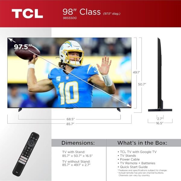 81rNKYMYT0L._AC_SL1500_ TCL 98-Inch Class S5 4K Smart TV review with Dolby Vision and HDR Ultra