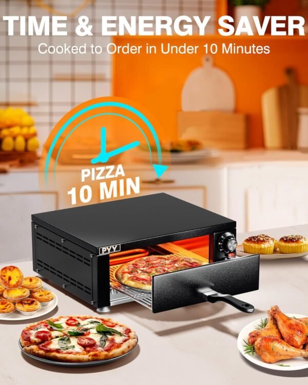 81s2KYUHFPL._AC_SL1500_ PYY Electric Pizza Oven Review 12 Inch Countertop Stainless Steel Pizza Maker